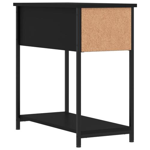 Sengebord 2 stk. 30x60x60 cm konstrueret træ sort