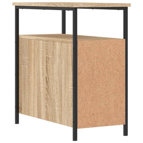 Sengeborde 2 stk. 30x60x60 cm konstrueret træ sonoma-eg