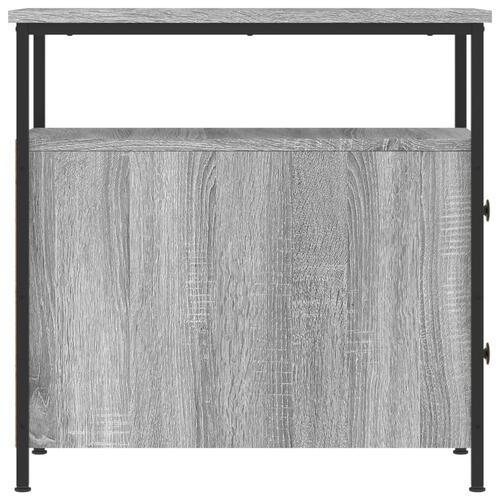 Sengeborde 2 stk. 30x60x60 cm konstrueret træ grå sonoma-eg