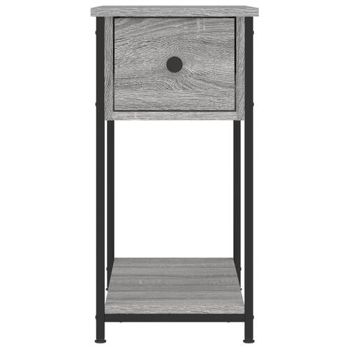 Sengeborde 2 stk. 30x60x60 cm konstrueret træ grå sonoma-eg