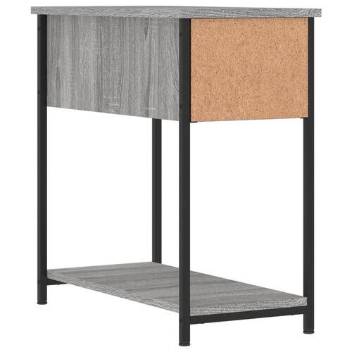 Sengeborde 2 stk. 30x60x60 cm konstrueret træ grå sonoma-eg