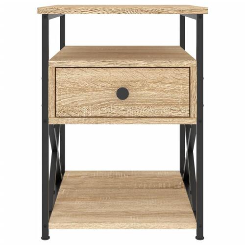 Sengeborde 2 stk. 40x42x55 cm konstrueret træ sonoma-eg