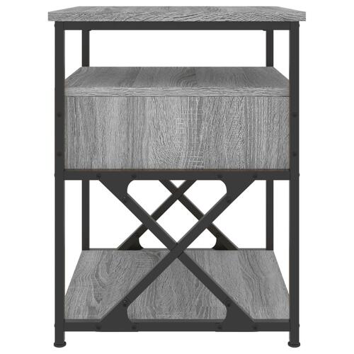 Sengeborde 2 stk. 40x42x55 cm konstrueret træ grå sonoma-eg