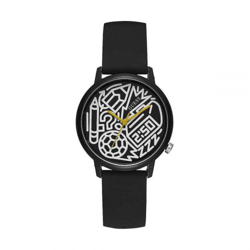Guess Time To Give herreur Ø 38 mm - gummirem/læder, kvarts