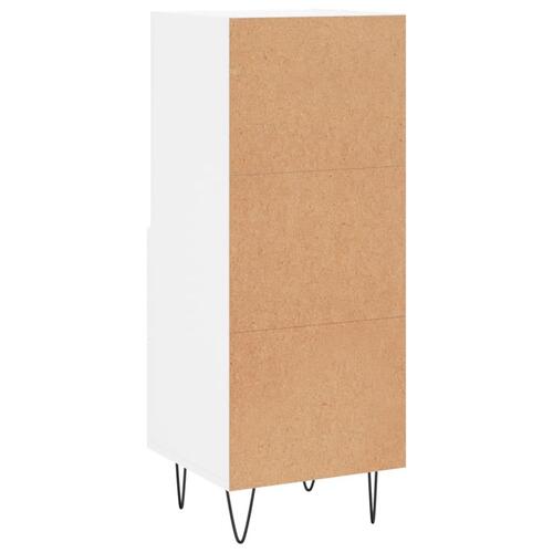 Skænk 34,5x34x90 cm konstrueret træ hvid