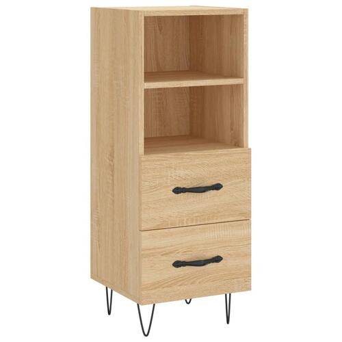 Skænk 34,5x34x90 cm konstrueret træ sonoma-eg