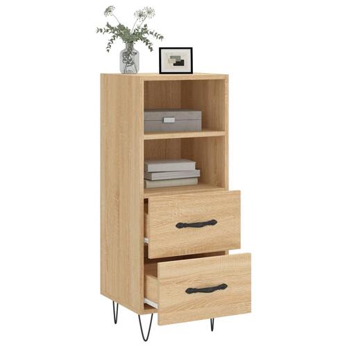 Skænk 34,5x34x90 cm konstrueret træ sonoma-eg