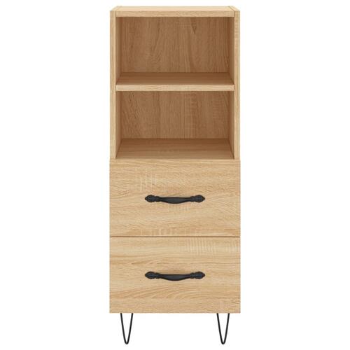 Skænk 34,5x34x90 cm konstrueret træ sonoma-eg