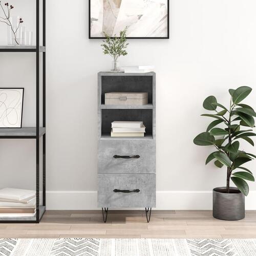 Skænk 34,5x34x90 cm konstrueret træ betongrå