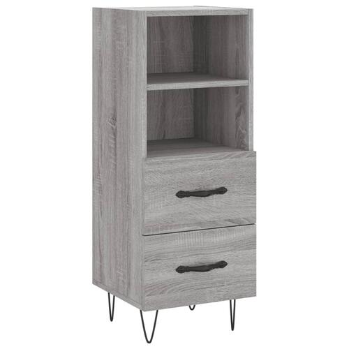 Skænk 34,5x34x90 cm konstrueret træ grå sonoma-eg