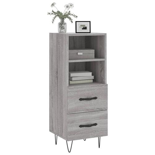Skænk 34,5x34x90 cm konstrueret træ grå sonoma-eg
