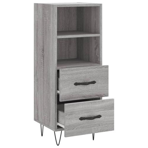 Skænk 34,5x34x90 cm konstrueret træ grå sonoma-eg