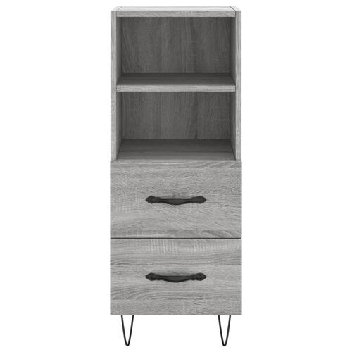 Skænk 34,5x34x90 cm konstrueret træ grå sonoma-eg
