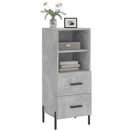 Skænk 34,5x34x90 cm konstrueret træ betongrå