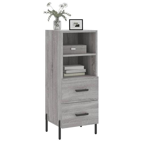 Skænk 34,5x34x90 cm konstrueret træ grå sonoma-eg