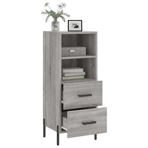 Skænk 34,5x34x90 cm konstrueret træ grå sonoma-eg