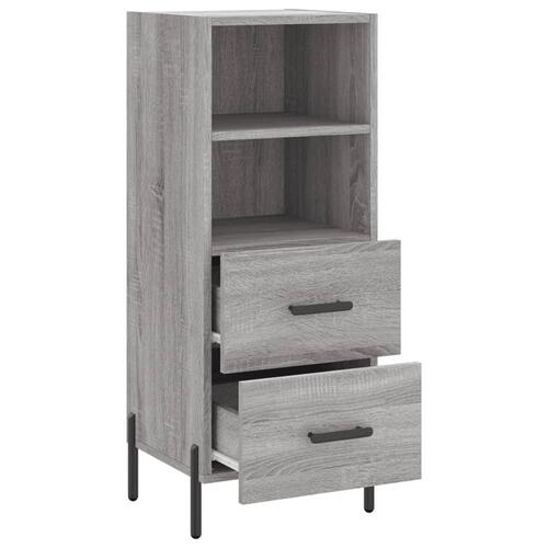Skænk 34,5x34x90 cm konstrueret træ grå sonoma-eg