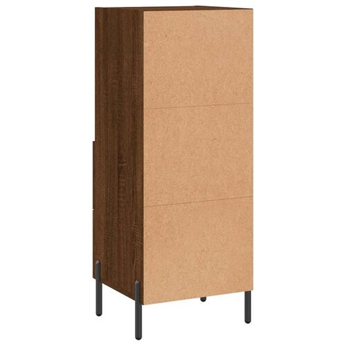 Skænk 34,5x34x90 cm konstrueret træ brun egetræsfarve