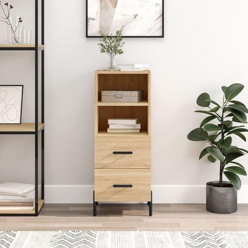Skænk 34,5x34x90 cm konstrueret træ sonoma-eg