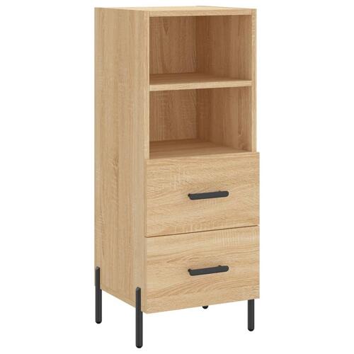 Skænk 34,5x34x90 cm konstrueret træ sonoma-eg
