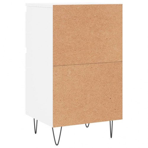 Skænk 40×35×70 cm i hvidt konstrueret træ med jernben