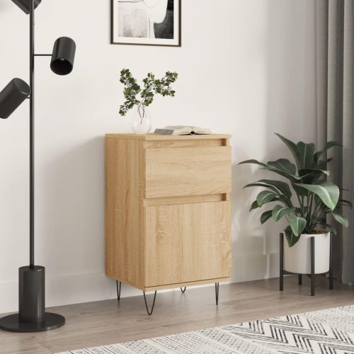 Skænk 40×35×70 cm i konstrueret træ - sonoma-eg