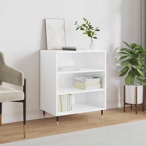 Skænk 57x35x70 cm konstrueret træ hvid højglans
