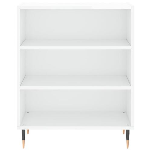 Skænk 57x35x70 cm konstrueret træ hvid højglans