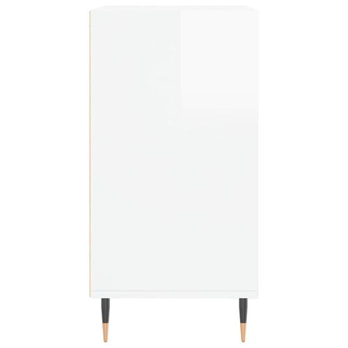 Skænk 57x35x70 cm konstrueret træ hvid højglans