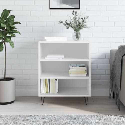 Skænk 57x35x70 cm konstrueret træ hvid højglans