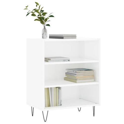 Skænk 57x35x70 cm konstrueret træ hvid højglans