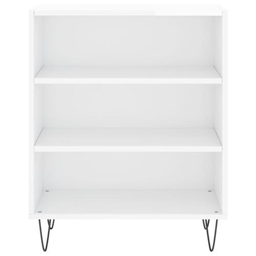 Skænk 57x35x70 cm konstrueret træ hvid højglans