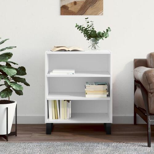 Skænk 57x35x70 cm konstrueret træ hvid højglans