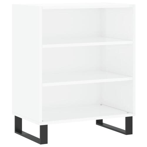 Skænk 57x35x70 cm konstrueret træ hvid højglans