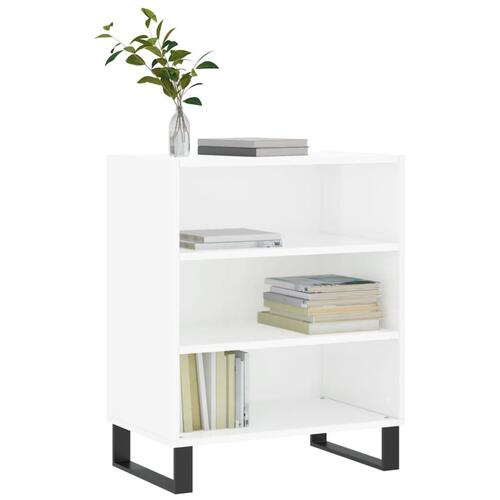 Skænk 57x35x70 cm konstrueret træ hvid højglans