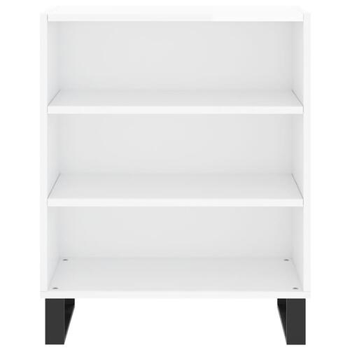 Skænk 57x35x70 cm konstrueret træ hvid højglans