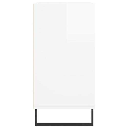 Skænk 57x35x70 cm konstrueret træ hvid højglans