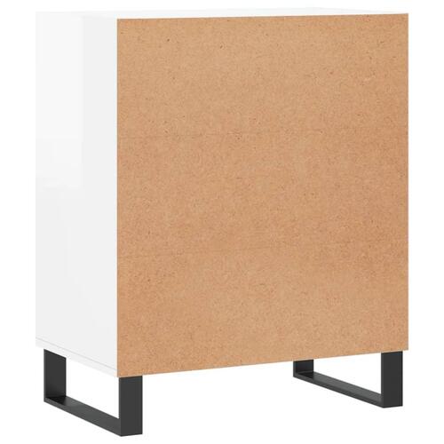Skænk 57x35x70 cm konstrueret træ hvid højglans