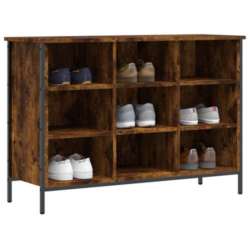 Skoskab 100x35x70 cm konstrueret træ røget egetræsfarve