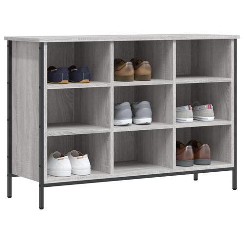 Skoskab 100x35x70 cm konstrueret træ grå sonoma-eg
