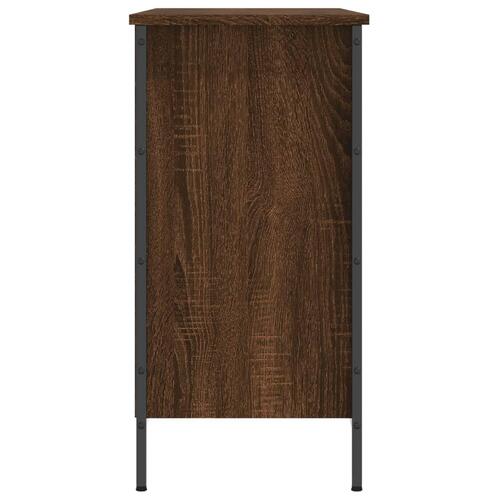 Skoskab 100x35x70 cm konstrueret træ brun egetræ