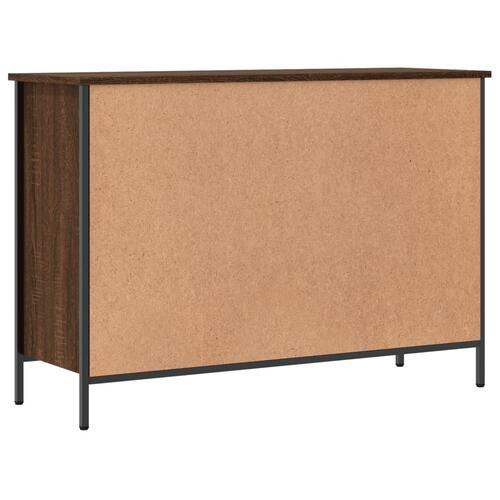 Skoskab 100x35x70 cm konstrueret træ brun egetræ
