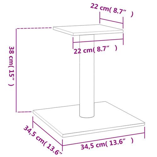 Kradsetræ med platform 38 cm mørkegrå