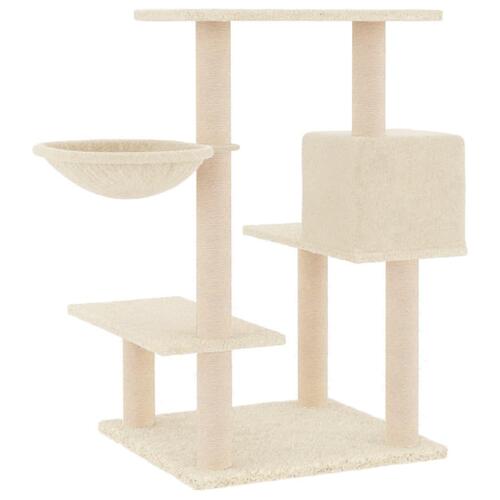 Kradsetræ med sisalstolper 82,5 cm cremefarvet