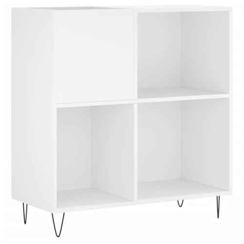 Vinylskab 84,5x38x89 cm konstrueret træ hvid