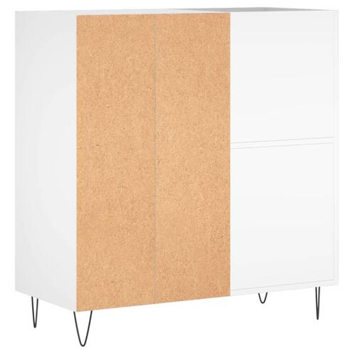 Vinylskab 84,5x38x89 cm konstrueret træ hvid