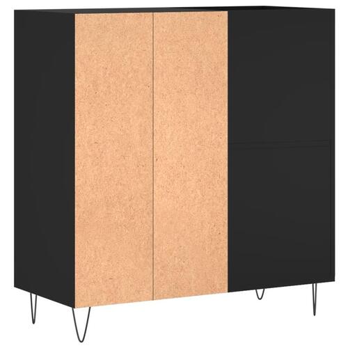 Vinylskab 84,5x38x89 cm konstrueret træ sort