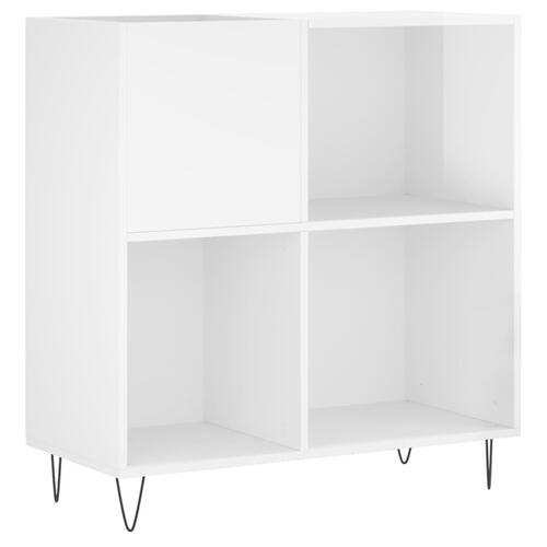 Vinylskab 84,5x38x89 cm konstrueret træ hvid højglans