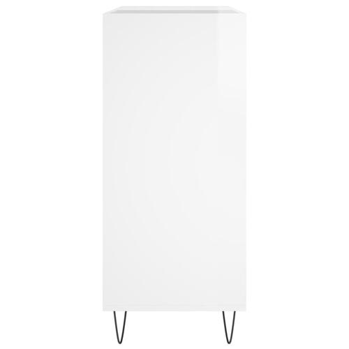 Vinylskab 84,5x38x89 cm konstrueret træ hvid højglans