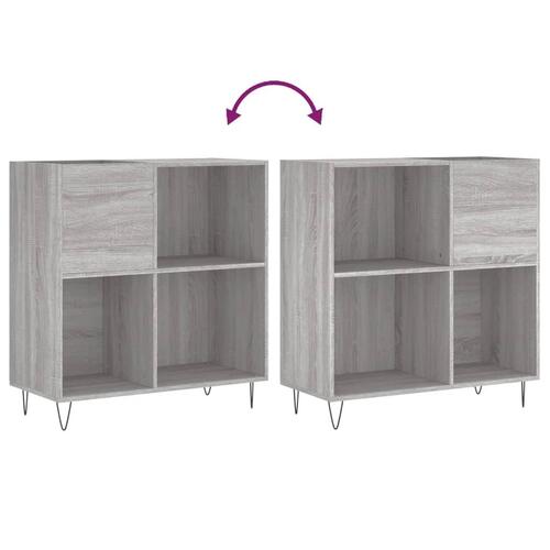 Vinylskab 84,5x38x39 cm konstrueret træ grå sonoma-eg